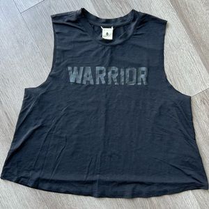 SPIRITUAL GANGSTER black ‘warrior’ cropped muscle tank- XS